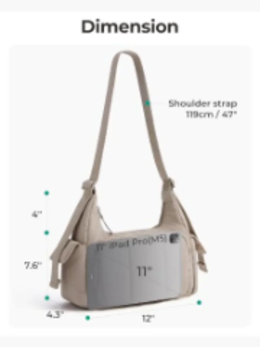 Puffer Crossbody Hobo Bag for Women, Lightweight Water-Resistant Nylon, Fits